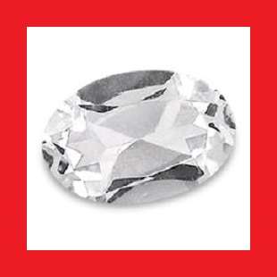 TOPAZ - TOP WHITE OVAL FACET - 0.535cts