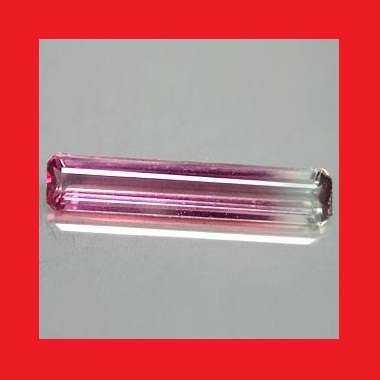 TOURMALINE - BI-COLOUR LONG OCTAGON FACET - 3.135cts