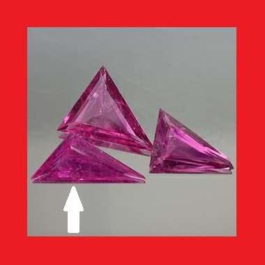 TOURMALINE - PURPLE PINK FANCY TRIANGLE FACET - 1.42cts