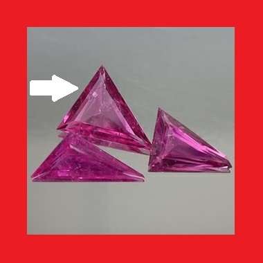 TOURMALINE - PURPLE PINK FANCY TRIANGLE FACET - 1.57cts