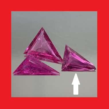 TOURMALINE - PURPLE PINK FANCY TRIANGLE FACET - 0.91cts