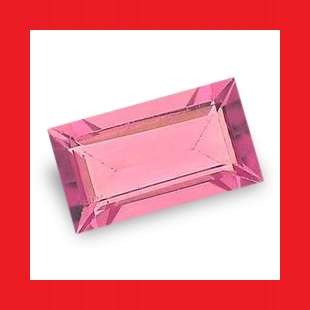 TOURMALINE - PINK PURPLE BAGUETTE FACET - 0.20cts