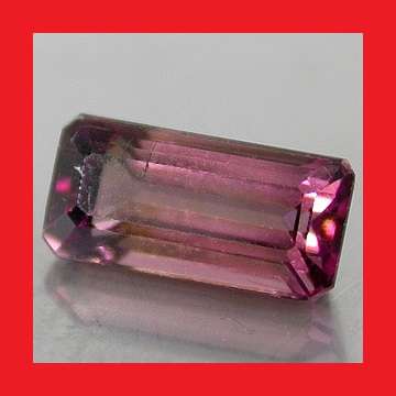 TOURMALINE - PURPLISH PINK OCTAGON FACET - 0.87cts
