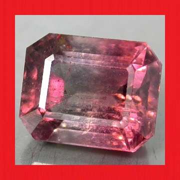 TOURMALINE - MULTI COLOUR OCTAGON FACET - 3.91cts