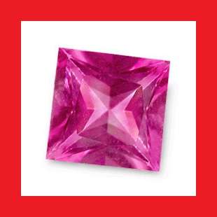 TOURMALINE - NICE PINK PRINCESS FACET - 0.175cts