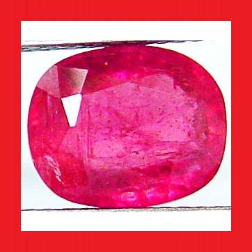 TOURMALINE (UNTREATED) - MAGENTA PINK OVAL FACET - 2.99cts