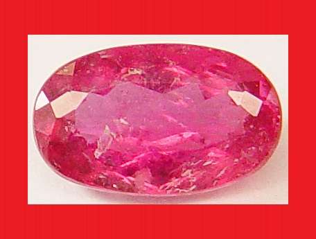 TOURMALINE (UNTREATED) - MAGENTA PINK OVAL FACET - 4.01cts