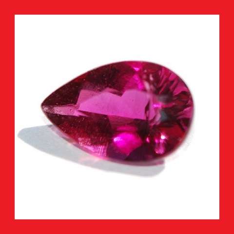 TOURMALINE - DARK PURPLE PINK PEAR FACET - 0.675cts