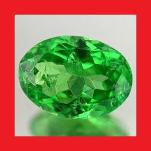 TSAVORITE - MEDIUM GREEN OVAL FACET - 0.755cts