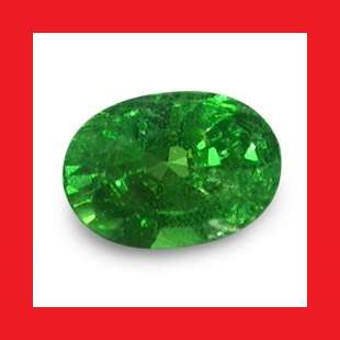 TSAVORITE - BEST EMERALD GREEN OVAL FACET - 0.830cts