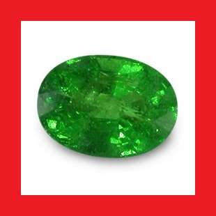 TSAVORITE [Kenya] - BEST EMERALD GREEN OVAL FACET - 0.57cts