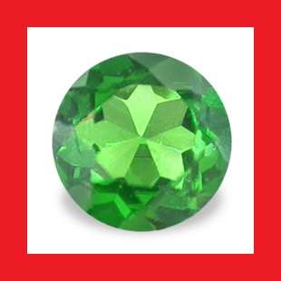 TSAVORITE (NATURAL KENYA) - EMERALD GREEN ROUND FACET - 0.225cts