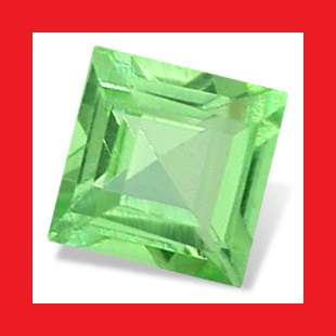 TSAVORITE - FINE EMERALD GREEN SQUARE CUT - 0.145cts