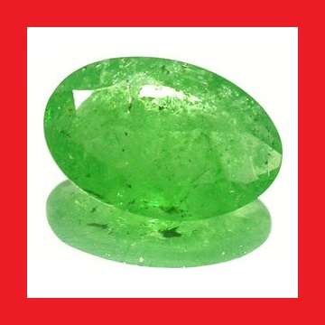 TSAVORITE (NATURAL AFRICA) - NICE GREEN OVAL FACET - 0.50cts