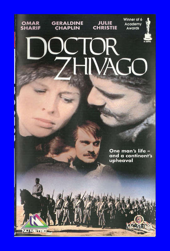 VHS CASSETTE  -  DOCTOR ZHIVAGO (OMAR SHARIF, GERALDINE CHAPLIN, JULIE CHRISTIE)
