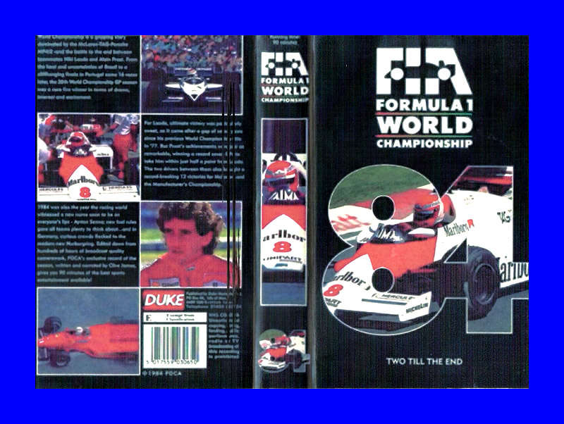 VHS CASSETTE  -  FORMULA 1 WORLD CHAMPIONSHIP (TWO TILL THE END)
