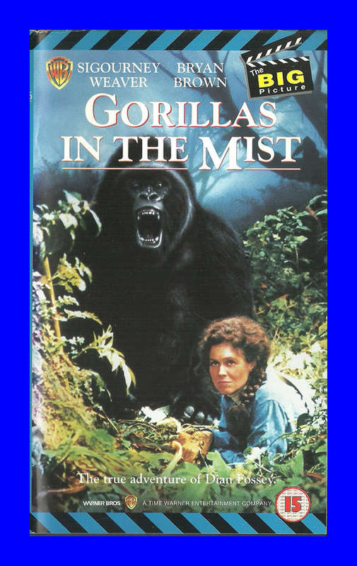 VHS CASSETTE  -  GORILLAS IN THE MIST (SIGOURNEY WEAVER)