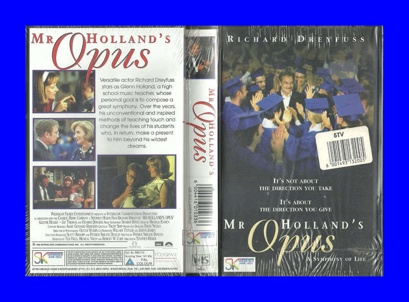VHS CASSETTE  -  Mr HOLLAND`S OPUS (FACTORY SEALED)