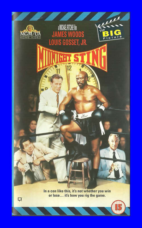 VHS CASSETTE  -  MIDNIGHT STING (JAMES WOODS, LOUIS GOSSETT, JR)
