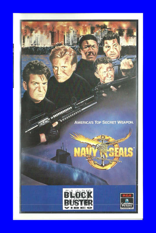 VHS CASSETTE  -  NAVY SEALS (CHARLIE SHEEN & MICHAEL BIEHN)