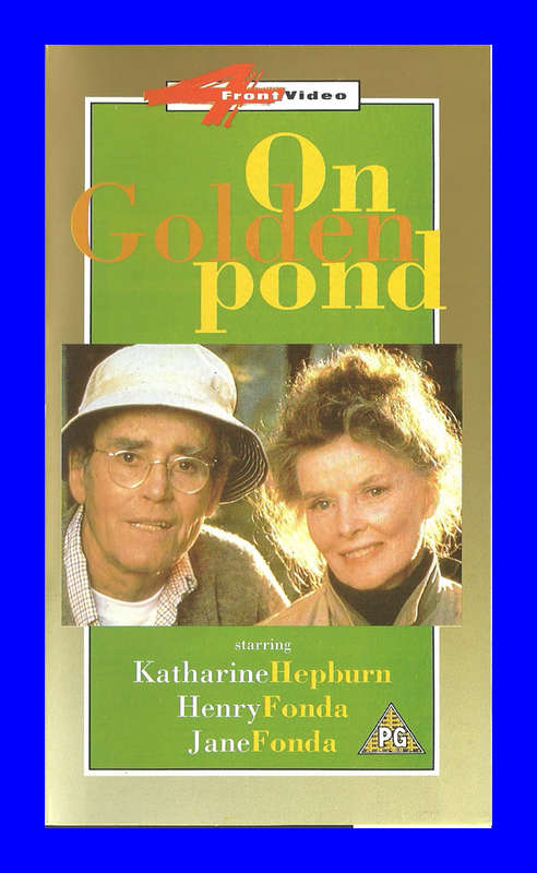VHS CASSETTE  -  ON GOLDEN POND (HEPBURN, FONDA, FONDA)