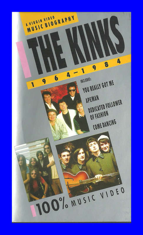 VHS CASSETTE  -  THE KINKS  1964 - 1984 (A MUSIC BIOGRAPHY)