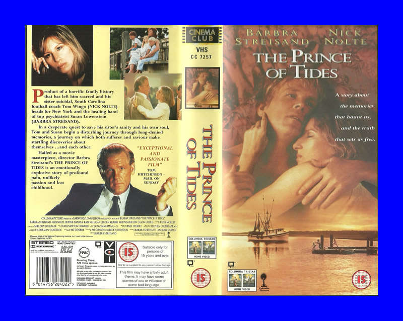VHS CASSETTE  - THE PRINCE OF TIDES (BARBARA STREISAND & NICK NOLTE)