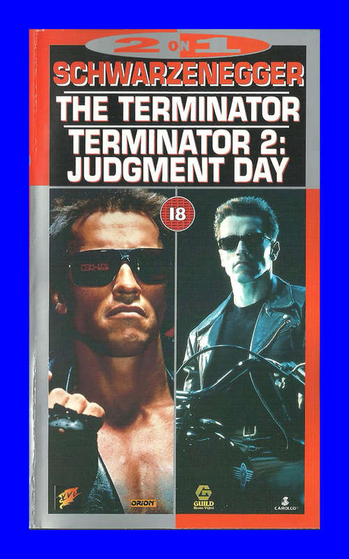 VHS CASSETTE  -  THE TERMINATOR AND TERMINATOR 2 (ARNOLD SCHWARZENEGGER)