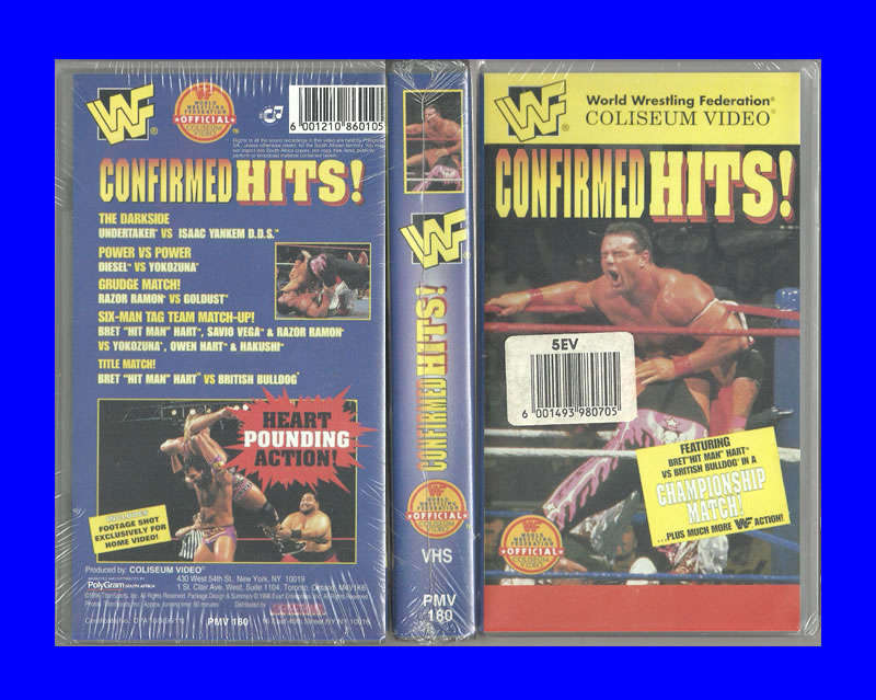 VHS CASSETTE  -  WWF CONFIRMED HITS (SEALED)