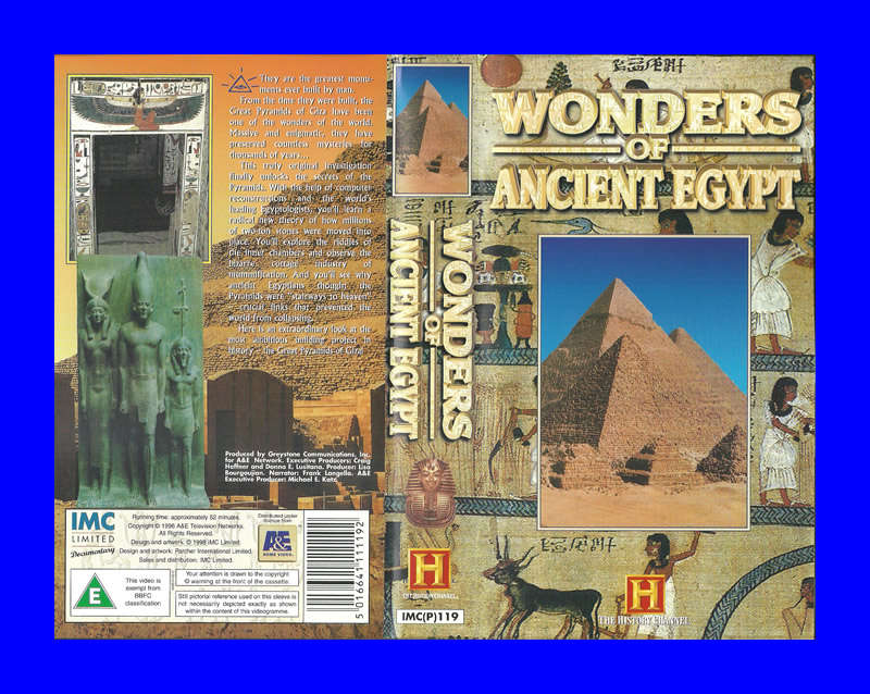 VHS CASSETTE  -  WONDERS OF ANCIENT EGYPT (THE HISTORY CHANNEL)