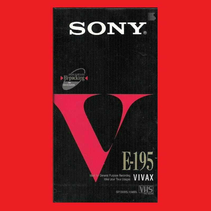 VHS BLANK TAPE SONY V E-195