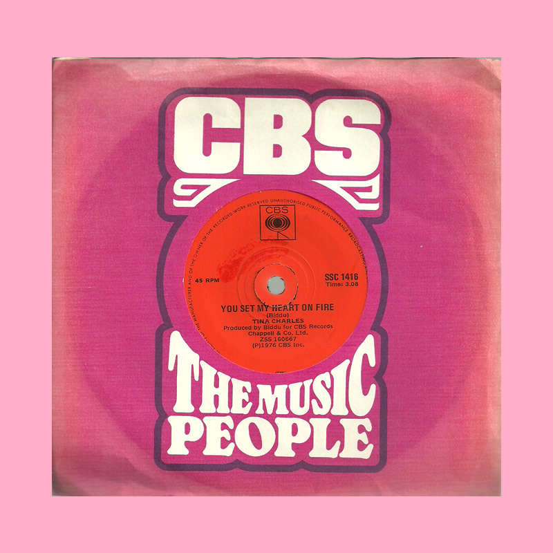 SEVEN SINGLE  - YOU SET MY HEART ON FIRE BY TINA CHARLES
