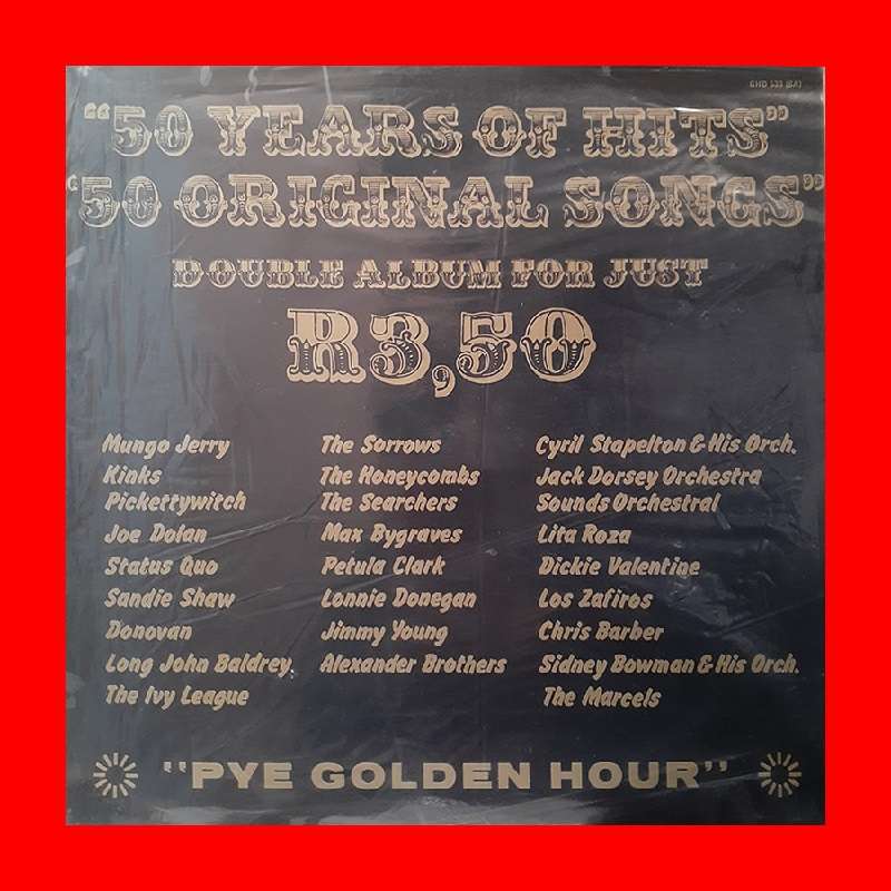 VINYL LP RECORD  - GOLDEN HOUR - 50 YEARS OF HITS (DOUBLE LP)
