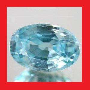 ZIRCON (CAMBODIA) - MEDIUM BLUE OVAL FACET - 1.48cts