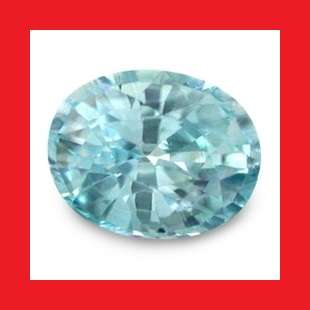 ZIRCON (NATURAL CAMBODIA) - SEAFOAM BLUE OVAL CUT - 1.710cts