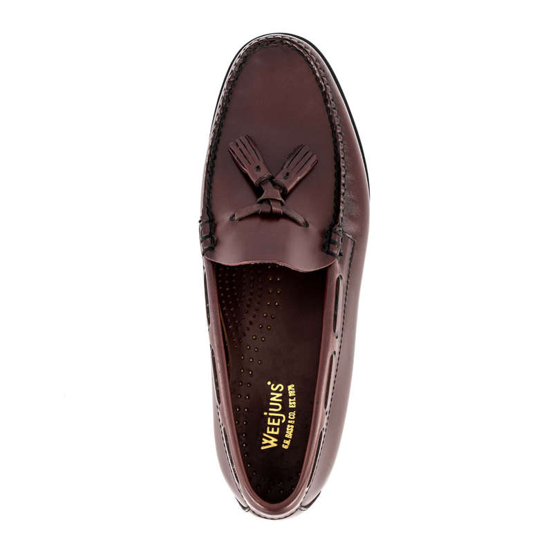 BASS WEEJUNS LARKIN MOC TASSLE BURGUNDY LOAFERS