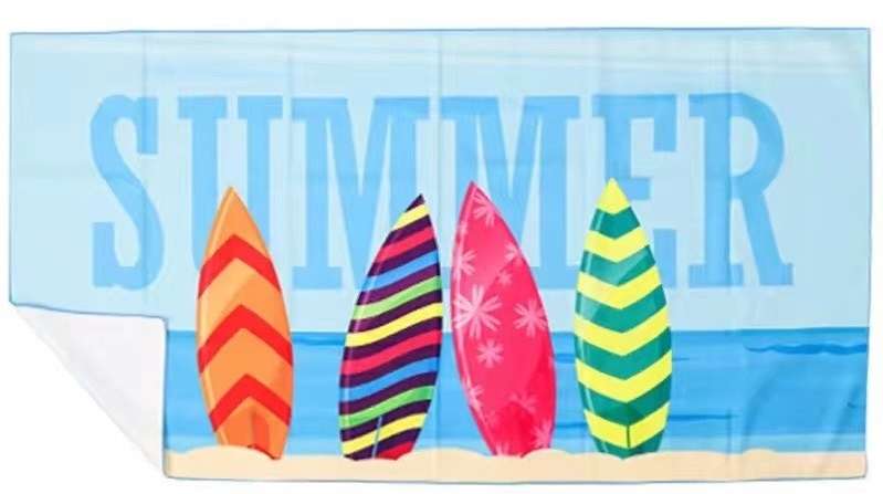 CampsBerg - Quick Dry Microfibre Beach Towel - Summer Surf