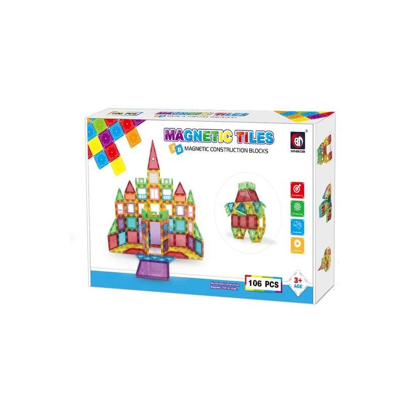 3D Magnetic Tiles - 106 Pieces