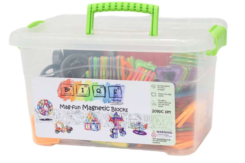BrIQs - 209pc Mag-Fun Magnetic Block Set