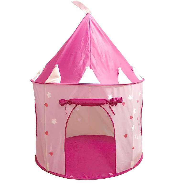 BrIQs - Kids Castle Pink Fairy Princess Castle Tent