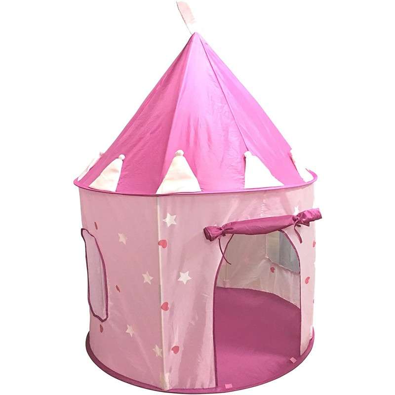 BrIQs - Kids Castle Pink Fairy Princess Castle Tent