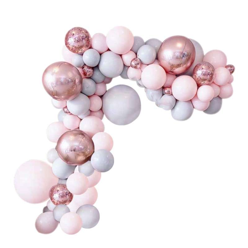 BubbleBean - Baby Pink Macaron Garland Balloon Kit