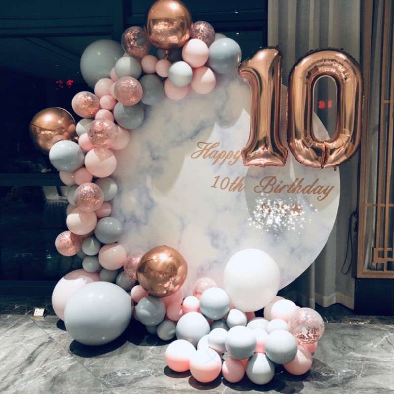BubbleBean - Baby Pink Macaron Garland Balloon Kit
