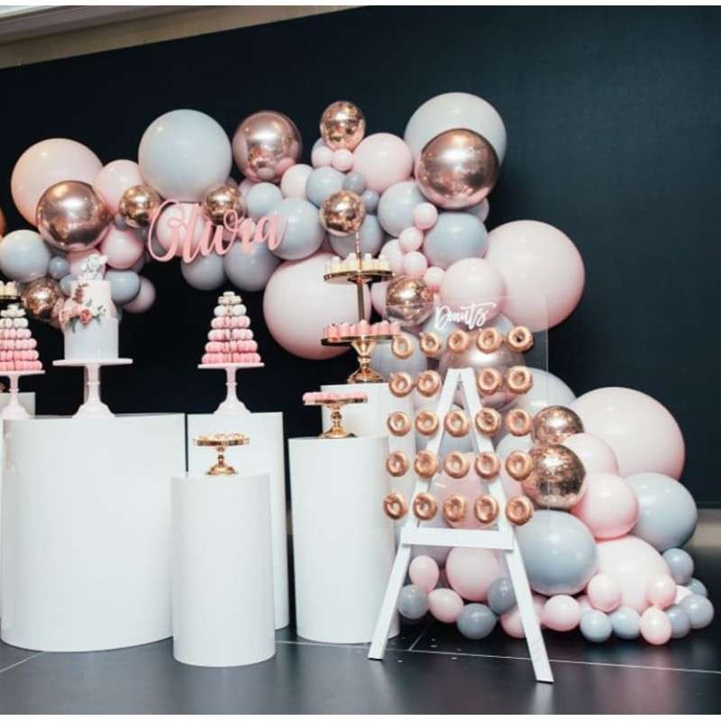 BubbleBean - Baby Pink Macaron Garland Balloon Kit