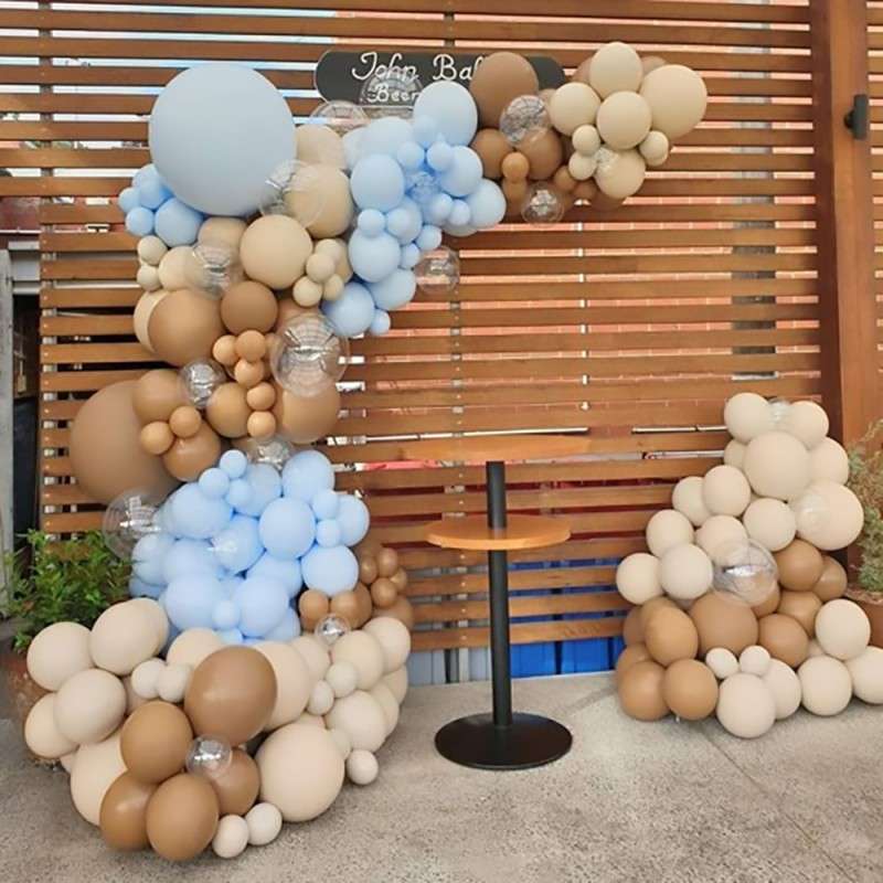 BubbleBean - Coffee Blue Garland Balloon Kit