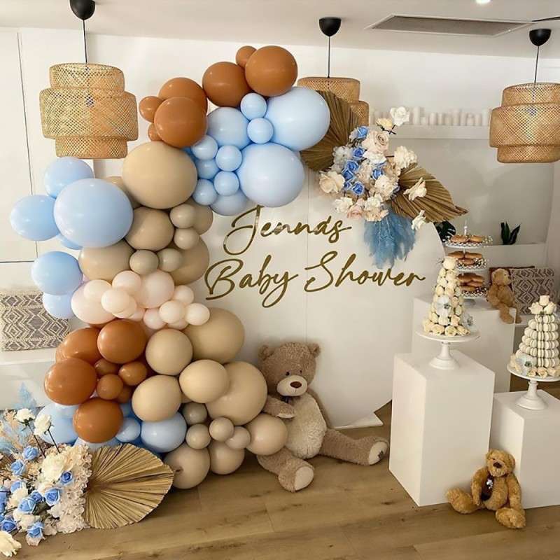 BubbleBean - Coffee Blue Garland Balloon Kit