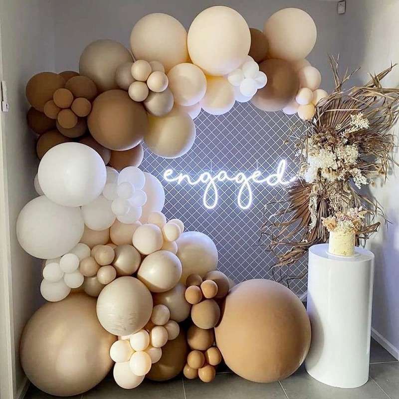 BubbleBean - Retro Cocoa Garland Balloon Kit