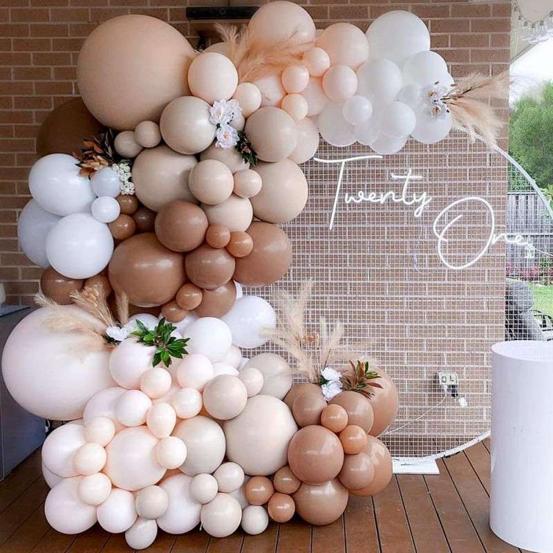 BubbleBean - Retro Cocoa Garland Balloon Kit