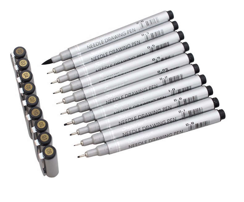 Professional Technical Needle Point Pen Set