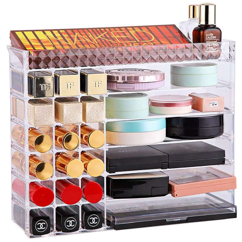 BubbleBean - Acrylic Lipstick Grid & Make-Up Organizer